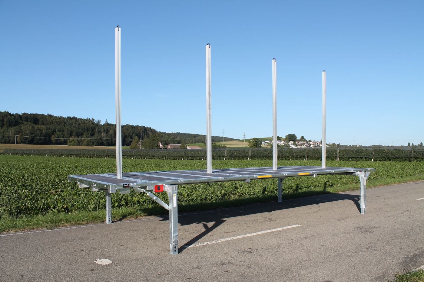 Holzelement-Transport mit Eschtec Wechselsystem